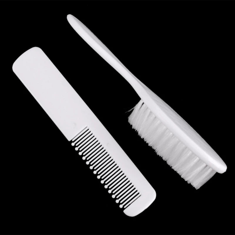 Gorros de cuna para recién nacido, juego de cepillarse el pelo suave, cepillo peine para el pelo de viaje para bebé, masaje de cabeza de baño para niño pequeño