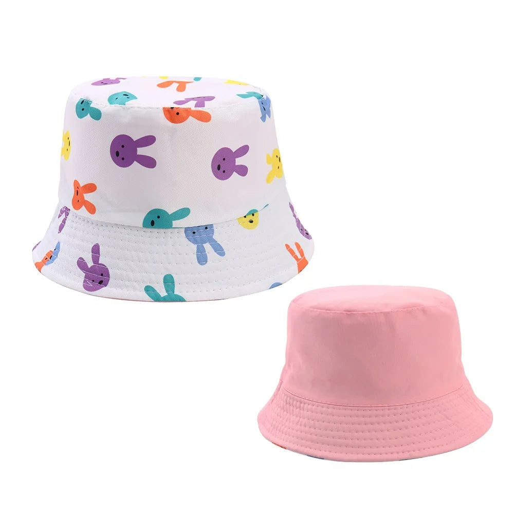 Sombrero de pescador de doble cara para bebé, bonito unicornio con letras bordadas, gorra de pescador para niños y niñas, sombrero para el sol para niño al aire libre para primavera y verano