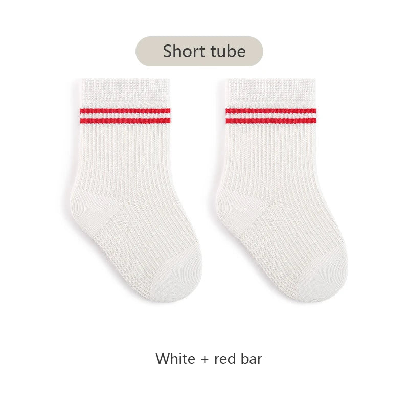 Calcetines de tubo largo para bebé, calcetines transpirables de verano para niños, medias de algodón suave para bebé, calcetines para bebés