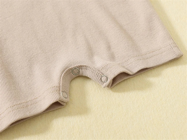 Pelele para bebé, ropa de verano, pijamas finos para bebé, mono de manga corta, ropa acanalada, trajes elásticos de punto para niña