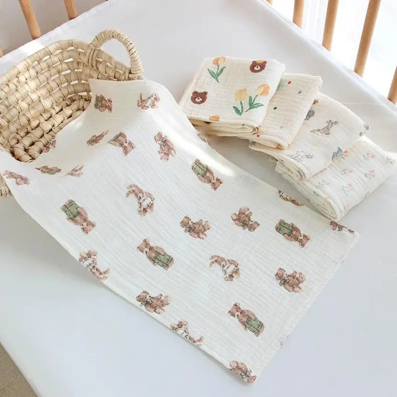 Toalla de muselina de algodón para la cara del bebé, paño largo para eructar para recién nacidos, toallas de mano para guardería, Baberos babeantes, toallita, artículos para bebé