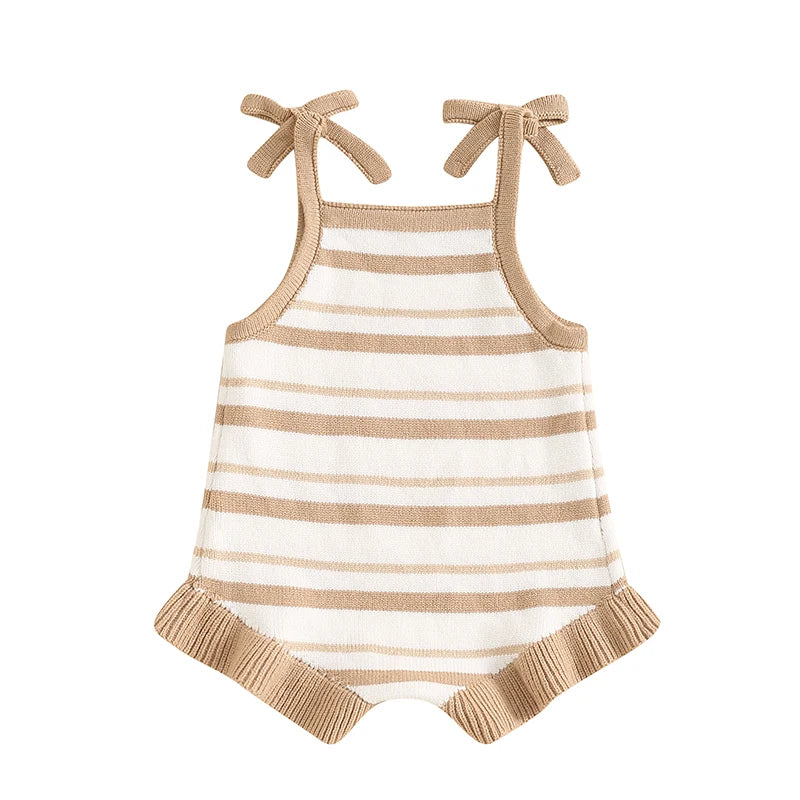 Pudcoco-Pelele de verano para niña, mono sin mangas con volantes y lazo, Mono para recién nacido de 0 a 18 meses