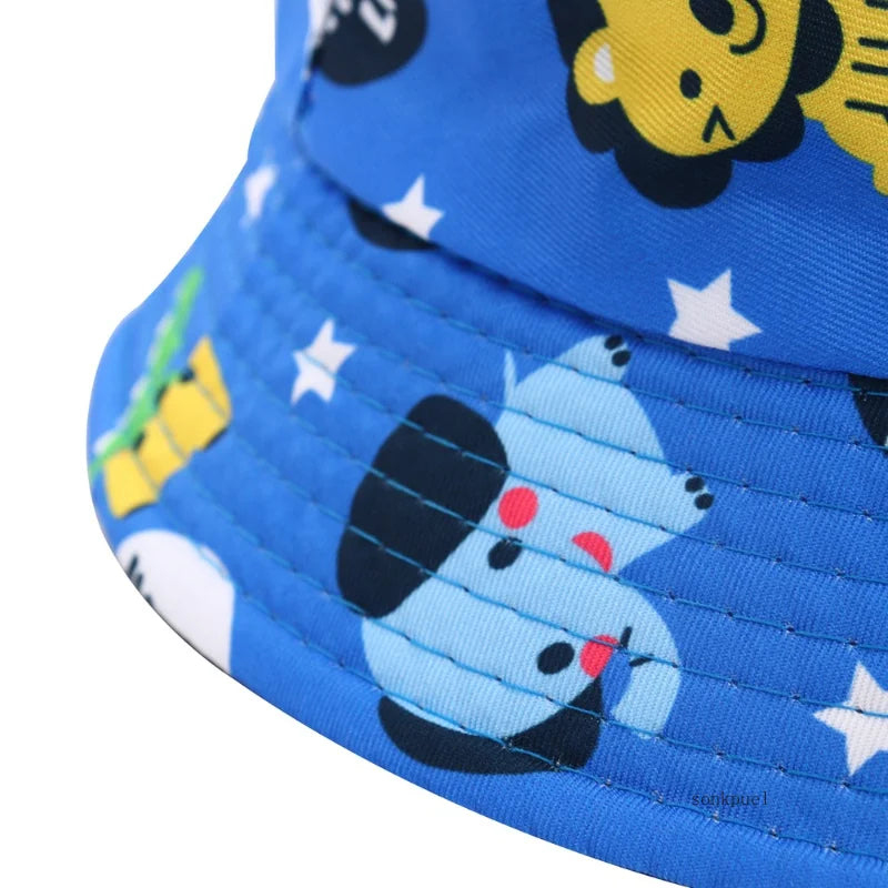 Sombrero de pescador de doble cara para bebé, bonito unicornio con letras bordadas, gorra de pescador para niños y niñas, sombrero para el sol para niño al aire libre para primavera y verano