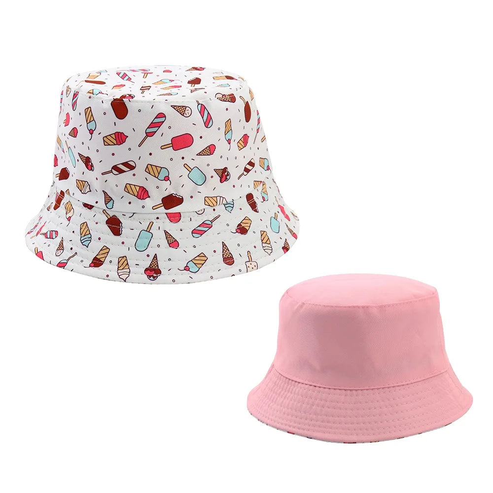 Sombrero de pescador de doble cara para bebé, bonito unicornio con letras bordadas, gorra de pescador para niños y niñas, sombrero para el sol para niño al aire libre para primavera y verano