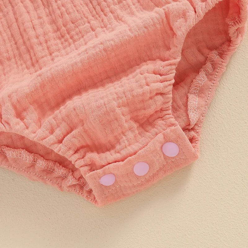 Pudcoco-Pelele de lino y algodón para niñas recién nacidas, sin mangas, con hombros descubiertos, sólido, ropa de verano, informal, de 0 a 24 meses