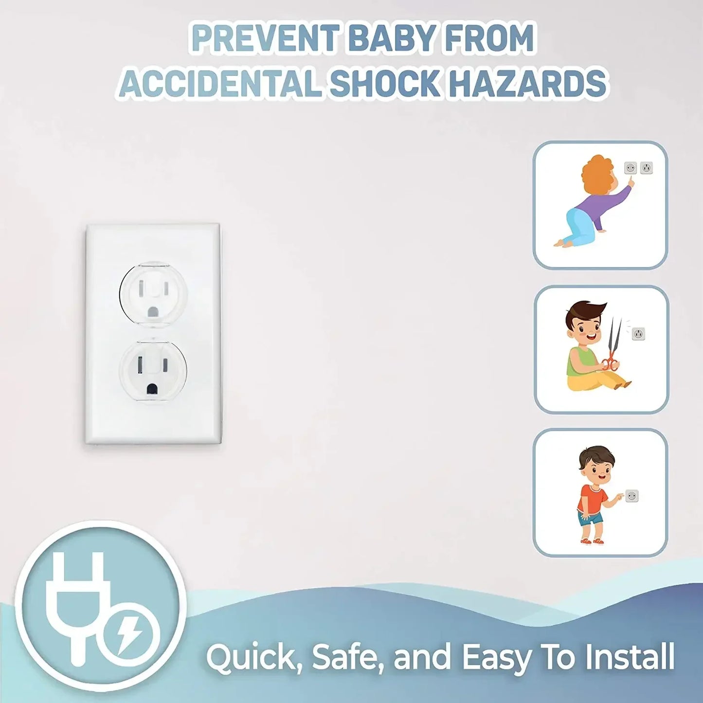 10 Uds. Cubiertas de enchufe estándar americano protección para bebés seguridad seguridad infantil enchufe eléctrico cubierta de enchufe de protección para niños