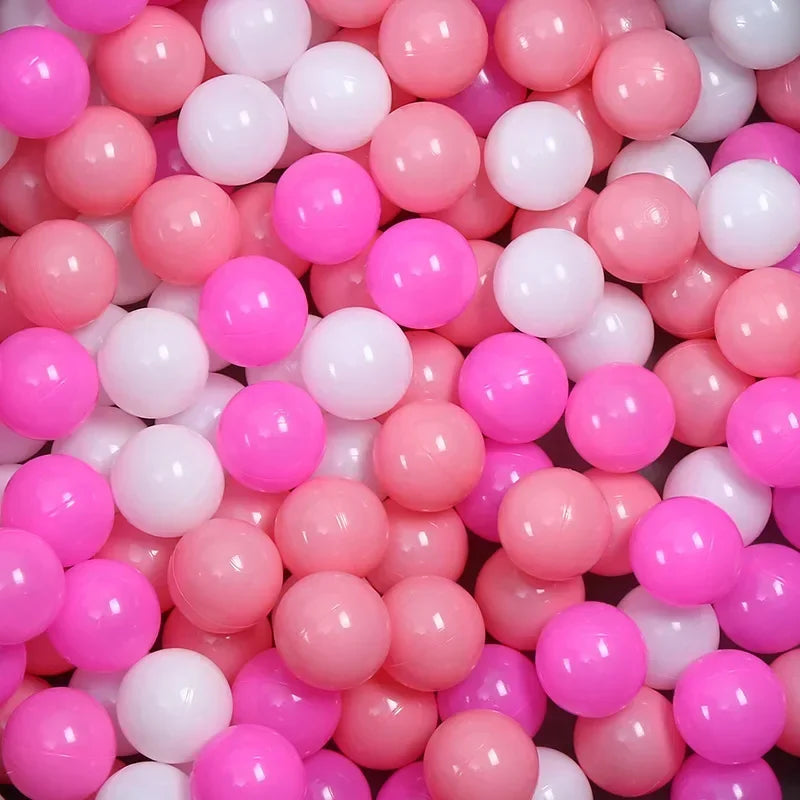 50 Uds. Bolas de plástico de colores para bebé, piscina de agua, pelota de ola oceánica, piscina para niños con aro de baloncesto, casa de juegos, tiendas de campaña al aire libre, accesorios de juguete