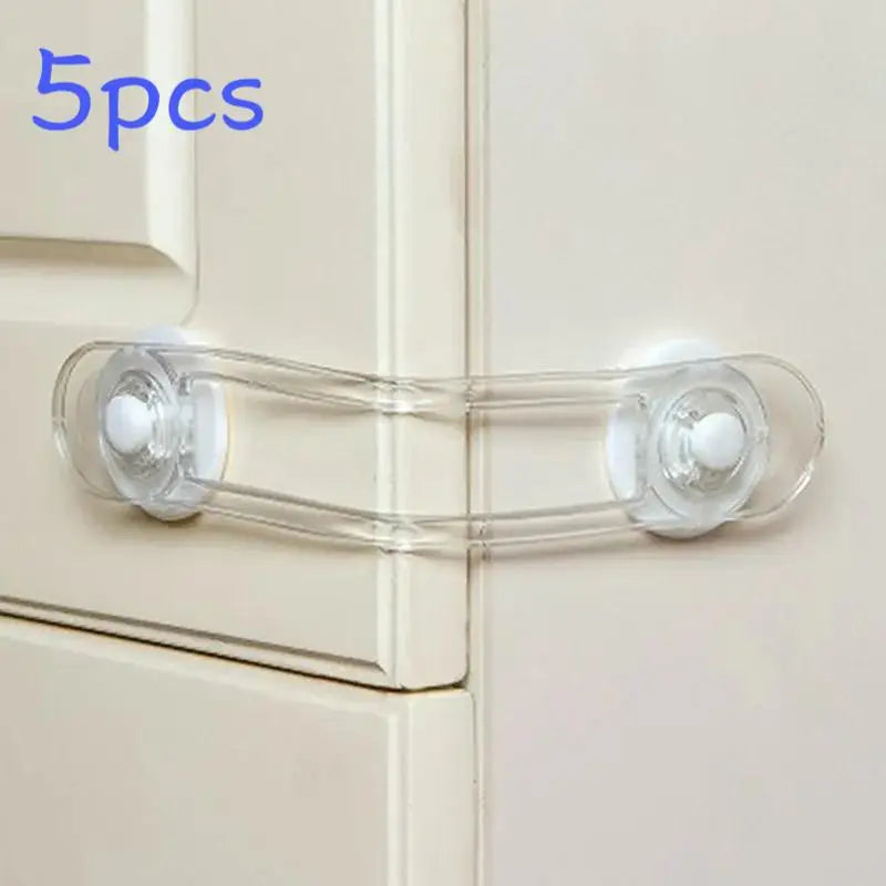 5 uds nuevos niños multifuncional seguridad transparente Anti-apertura cinturón suave cerradura de seguridad cerradura de cajón de bebé cerradura de refrigerador