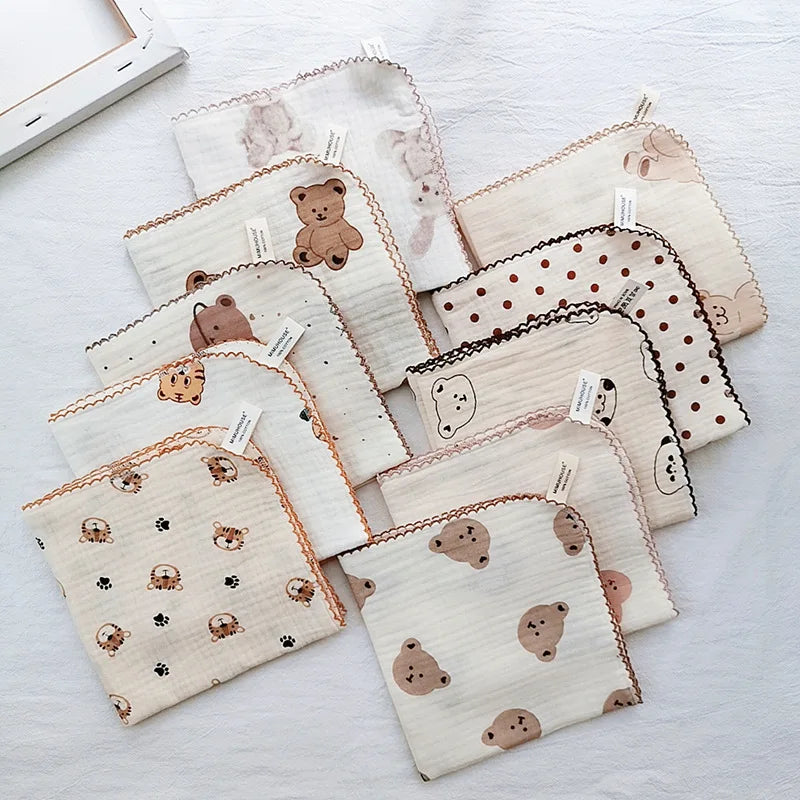 Toalla de algodón para la cara del bebé, artículos para bebé recién nacido, Baberos de muselina de 4 capas para bebé, pañuelo, toalla suave para Saliva, paños triangulares para alimentación y eructar