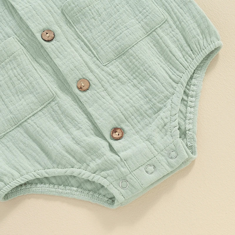 Pudcoco-ropa de verano para bebé y niño, pelele acanalado de manga corta, monos sólidos, traje para niña pequeña, Mono para niña recién nacida de 0 a 18M