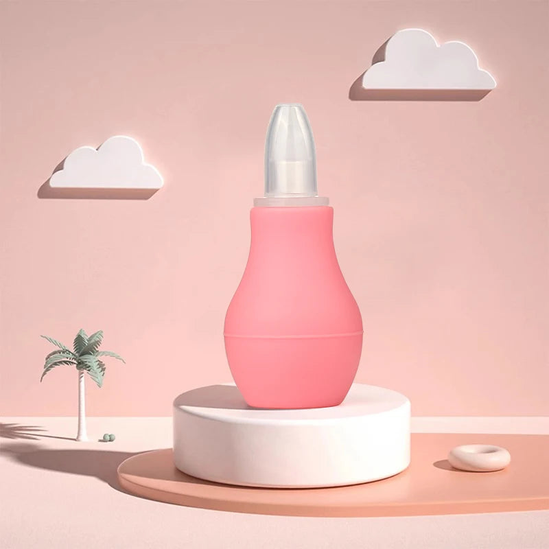 Aspirador Nasal de silicona Simple para bebé, limpiador con ventosa, lavado de nariz, limpiador de mocos de reflujo Anit