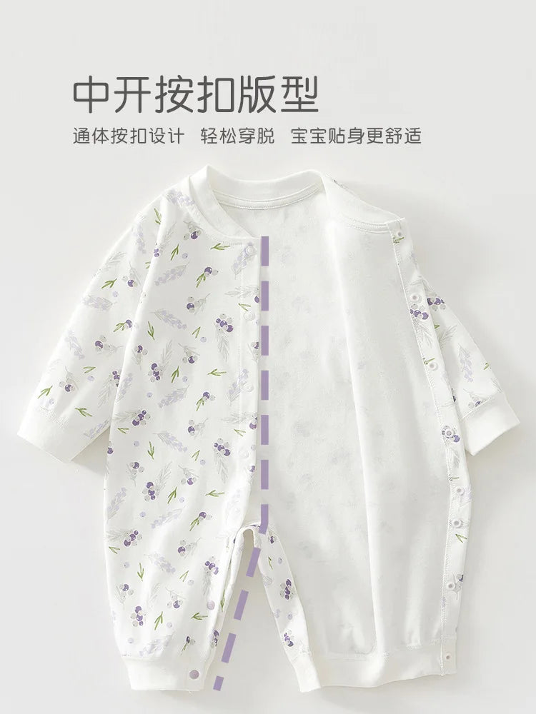 AYNIGIELL ropa de bebé primavera otoño ropa interior de algodón puro mono recién nacido mameluco de manga larga ropa de descanso traje mono