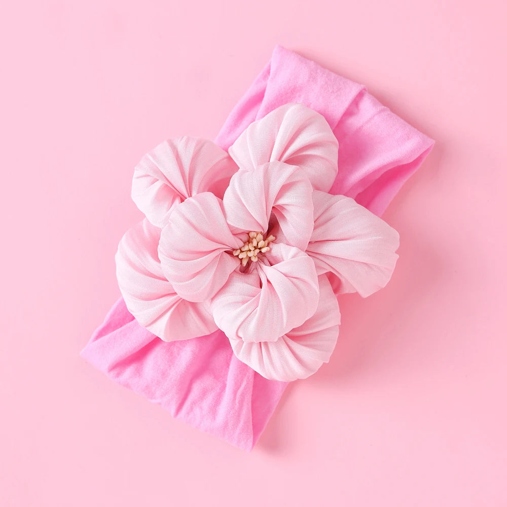 1 Uds. Diadema para recién nacidos y niños pequeños, diadema de nailon suave para niñas, accesorio para el cabello Adorable elástico para uso diario, paquete individual