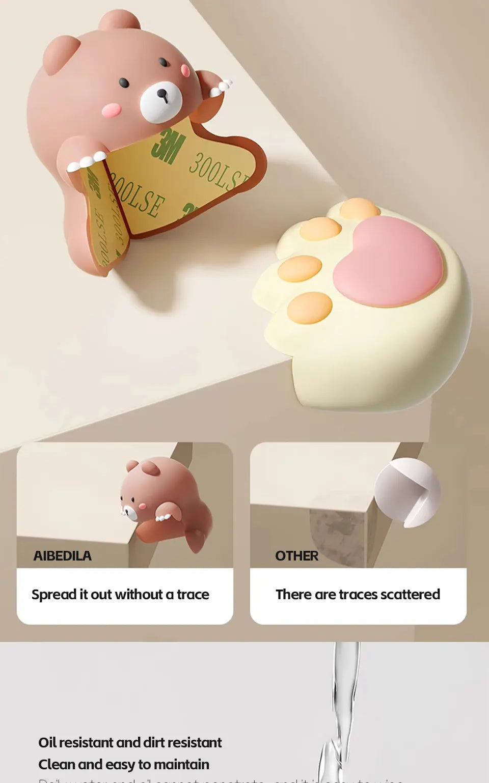 AIBEDILA niños silicona anticolisión ángulo dibujos animados lindo protección de seguridad esquina mesa pasta juegos de protección de seguridad para bebés