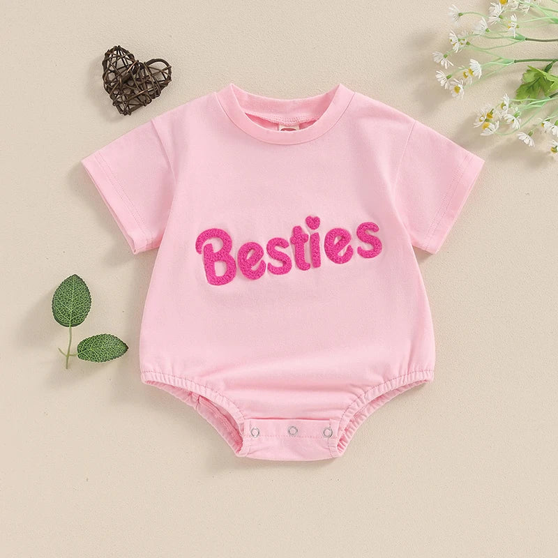 Ropa a juego para madre e hija, camiseta de manga corta con bordado de letras y cuello redondo para verano