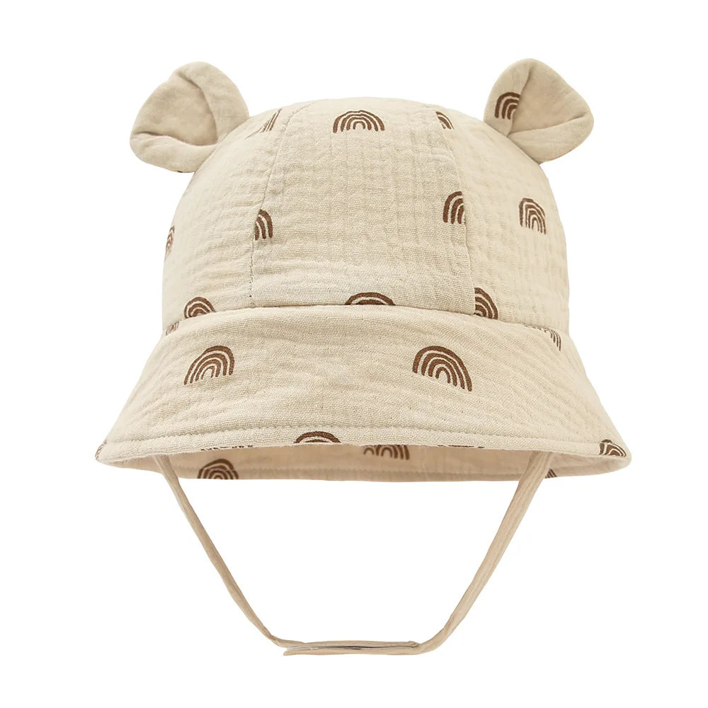 Sombrero de cubo para bebé, gorro de pescador de algodón para niño y niña, gorra de sol UV, accesorios infantiles