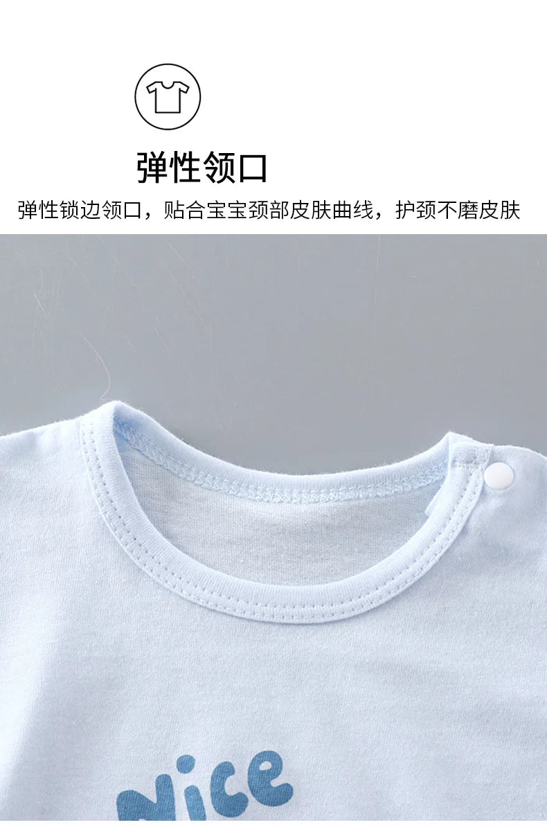 Ropa de una pieza de dibujos animados de verano para bebé, pelele de manga corta, ropa de escalada, monos para recién nacidos, mono para niño niña y niño