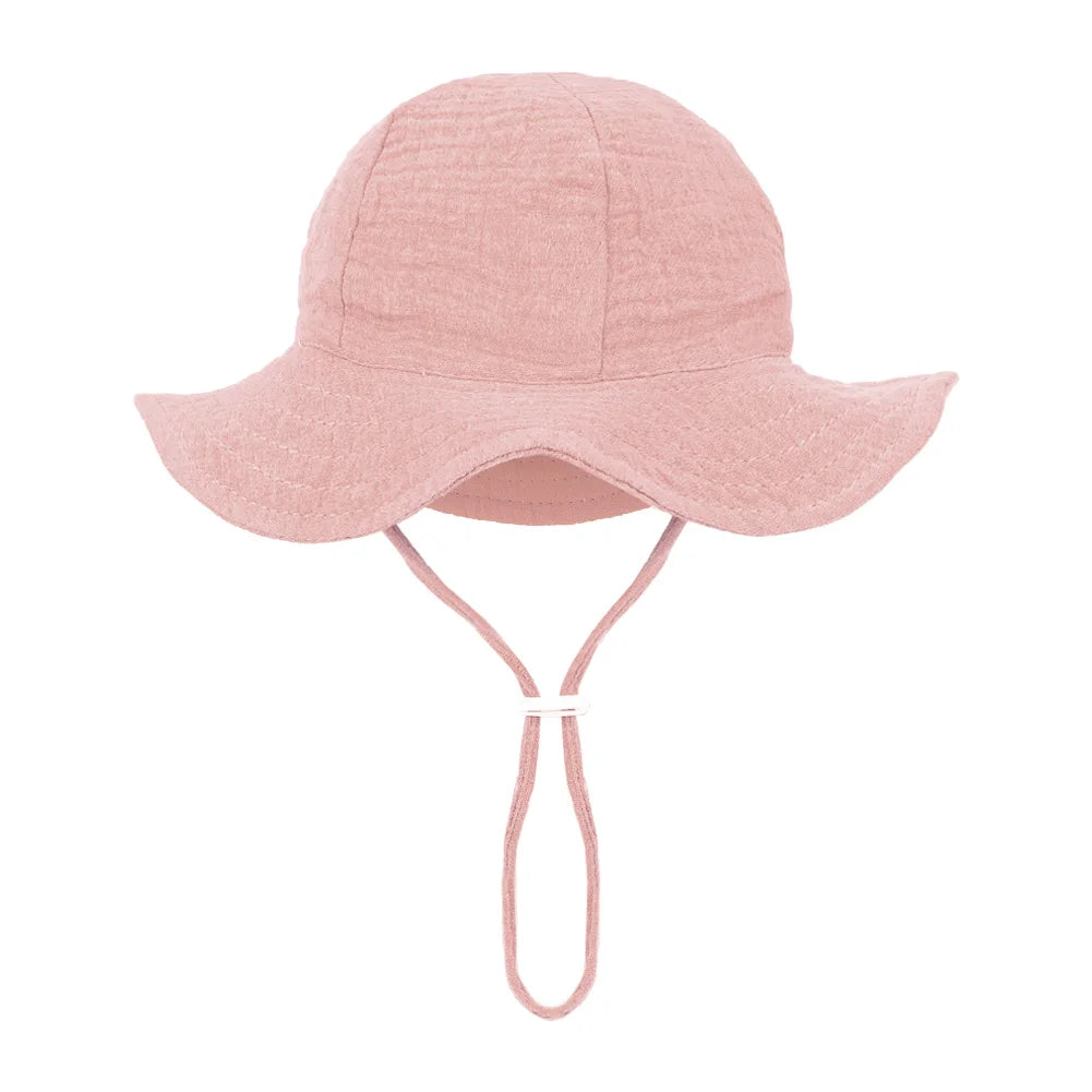 Sombreros de cubo con estampado Floral para bebé, gorros sólidos ajustables para niños y niñas, gorros con protección solar para exteriores, diademas para pesca en la playa