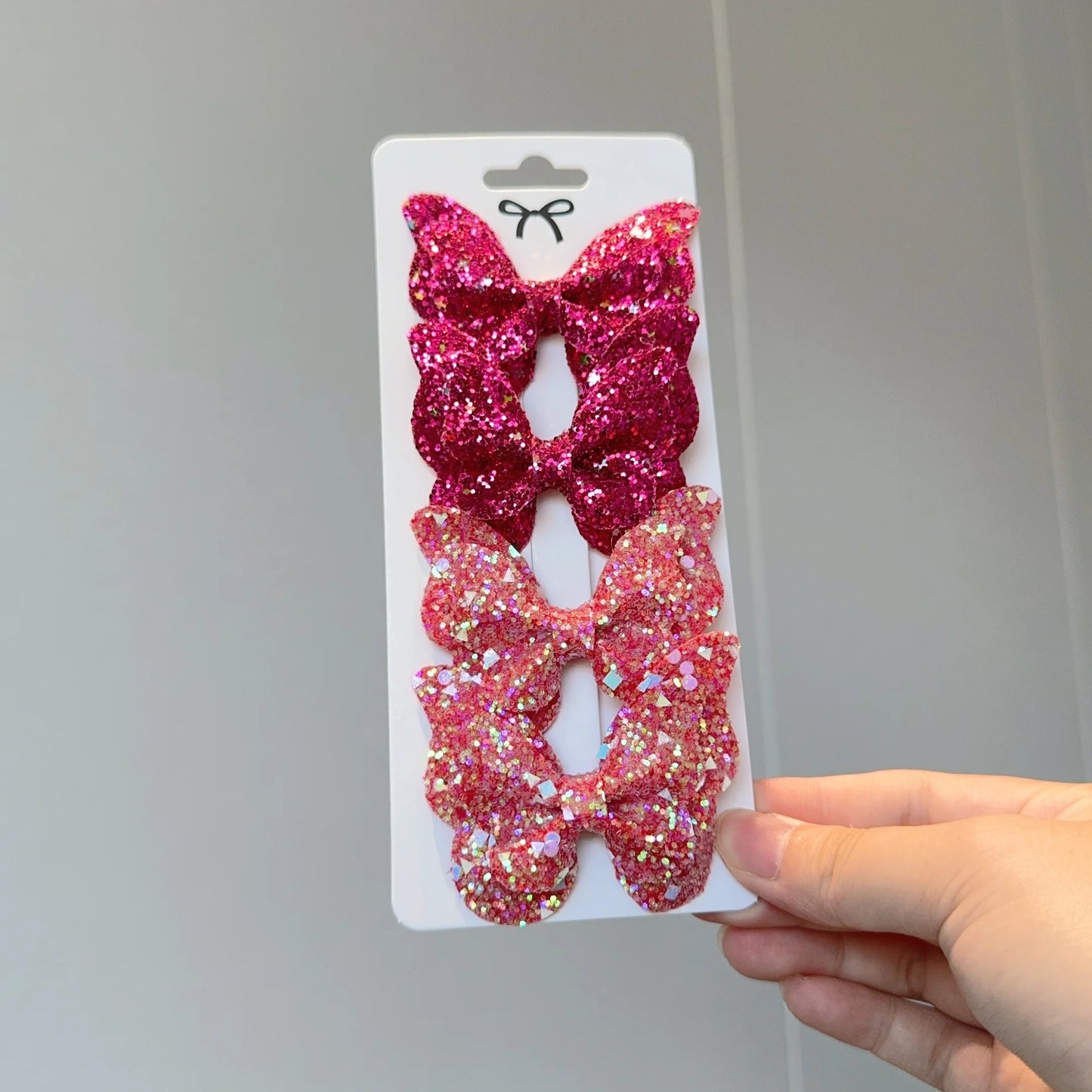 4 Uds. De lazos para el pelo de mariposa lisos y pinzas para el pelo para niñas, accesorios para el cabello de cuero para niños, horquillas, pasadores, tocados de regalo