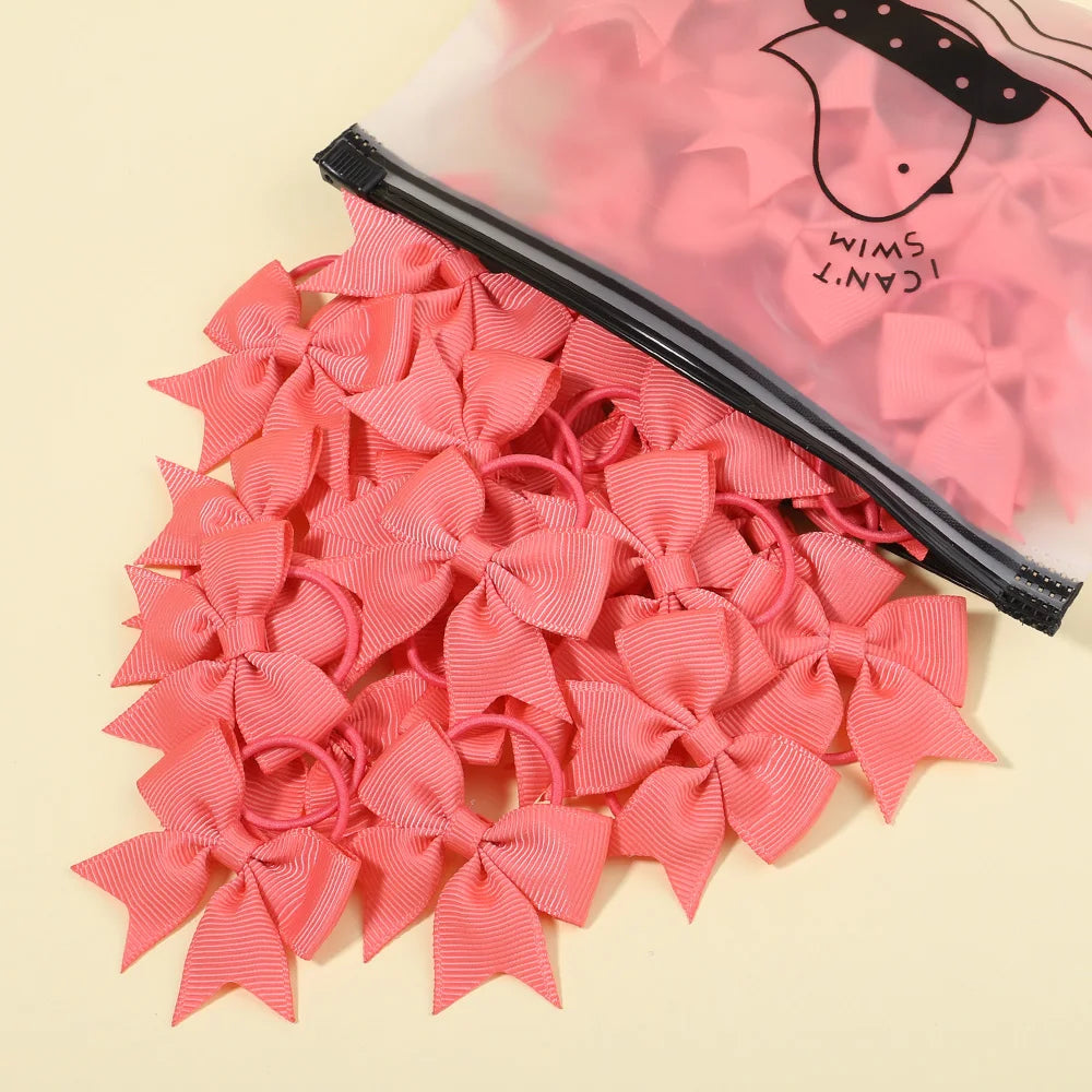 5/10/20 piezas Mini lazos sólidos bandas elásticas para el cabello niños niñas pequeña banda de goma cuerda para el cabello Cola de Caballo titular accesorios para el cabello