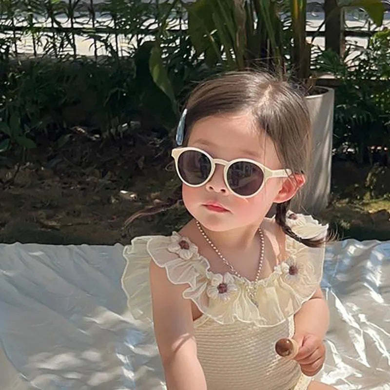 Bañador Floral de una pieza para niña, traje de baño de verano