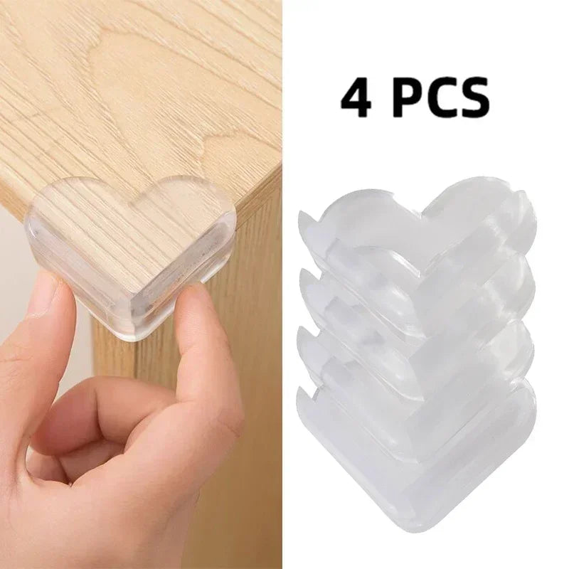 Tira de protección transparente de PVC para bebés con cinta de doble cara, protectores de esquina L para bordes de mesa de seguridad para niños, protectores de muebles