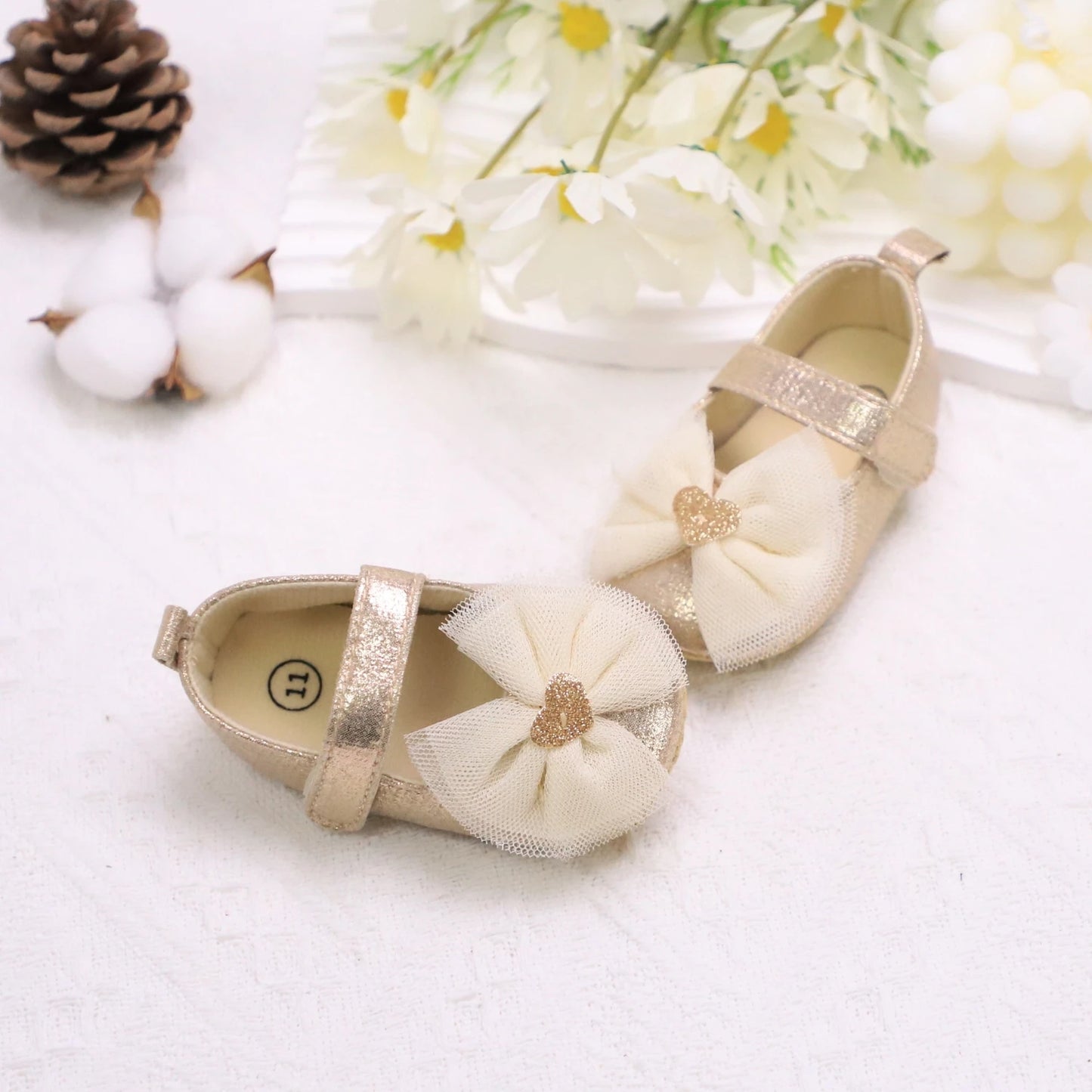 Zapatos de paso para bebé, primer par de zapatos para niños pequeños, zapatos de bebé, zapatos de moda antideslizantes transpirables para niñas, estilo de encaje de princesa
