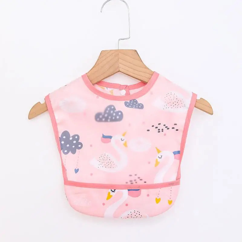 Bufanda de manga larga para bebés y niños pequeños, bata artística impermeable, babero para alimentar, delantal con bolsillo, Baberos Bandana de tela para eructar para niños y niñas