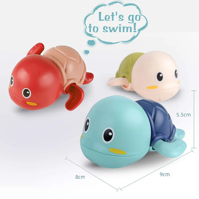 Juguetes de baño para bebé, bonito baño, tortuga, ballena, piscina, playa, cadena clásica, mecanismo de relojería, juguete de agua para niños, juguetes para jugar en el agua