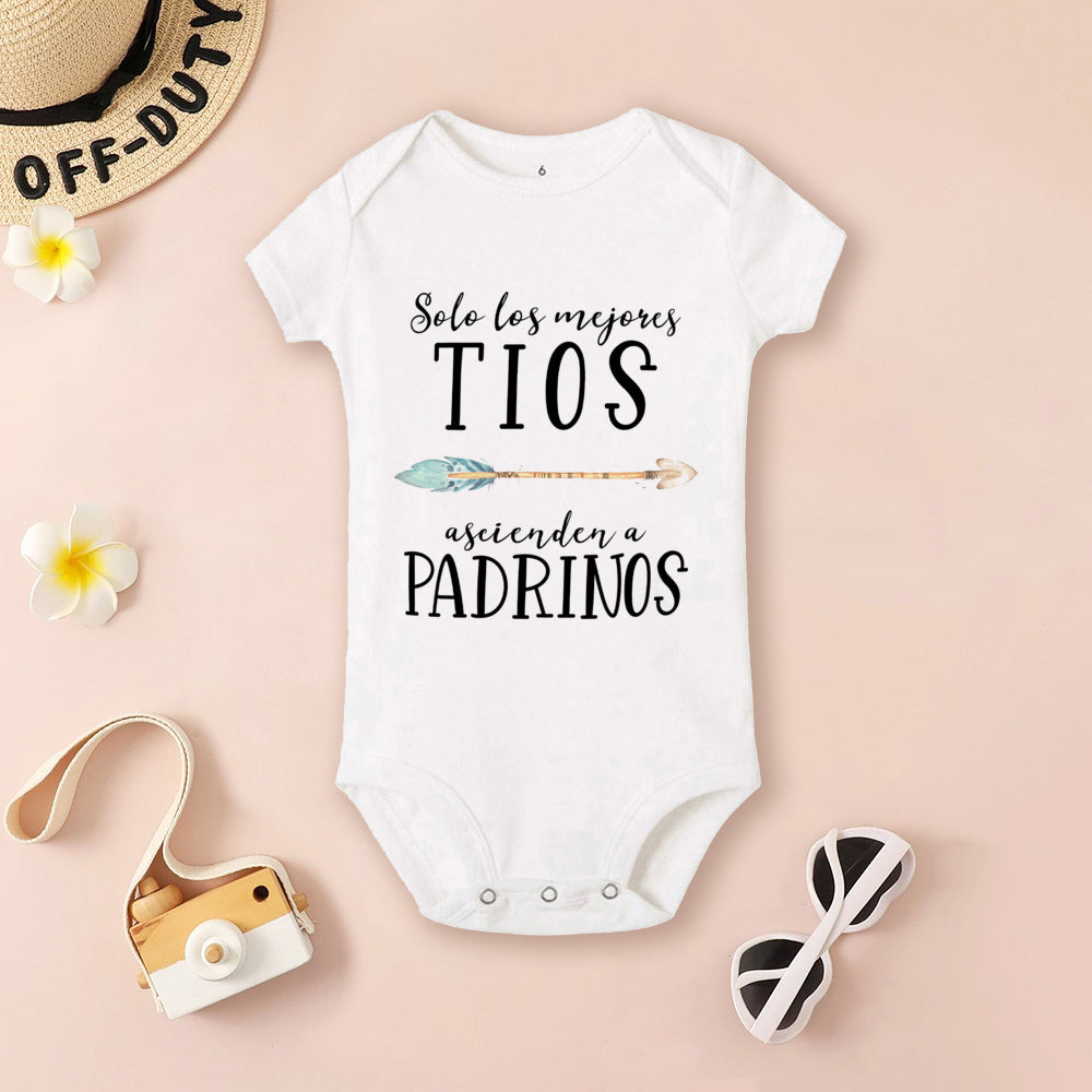 Be You Be My Godmother & Godfather-body con estampado para bebé, ropa de bautismo para Madrina Padrino, monos infantiles de verano