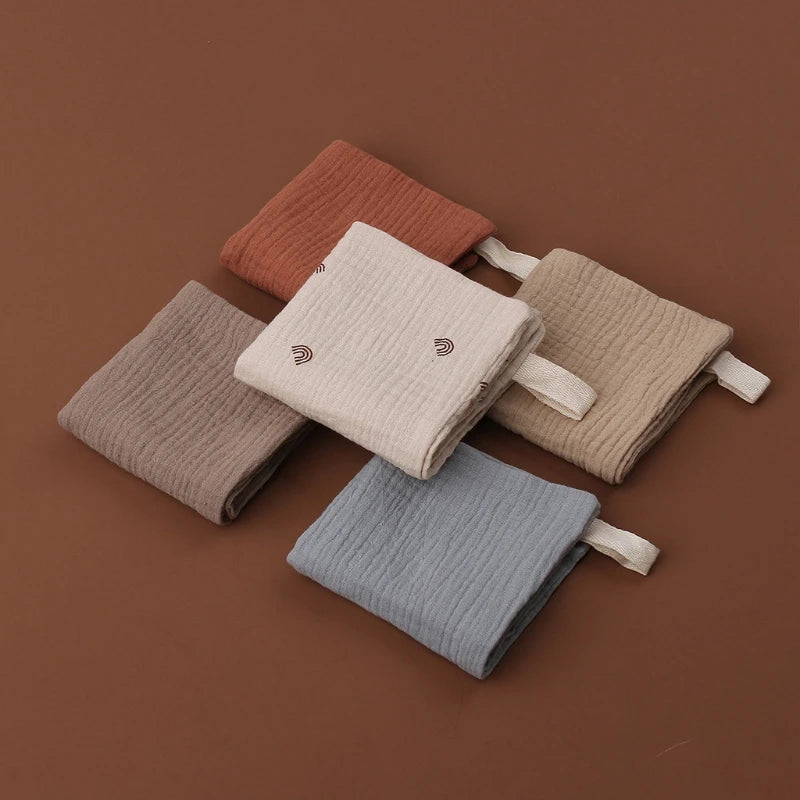 Toalla para bebé de 5 piezas, artículos para recién nacidos, cuadrados de muselina, baño de mano para recién nacido, toallas para la cara, gasa de algodón suave, toallita para bebé