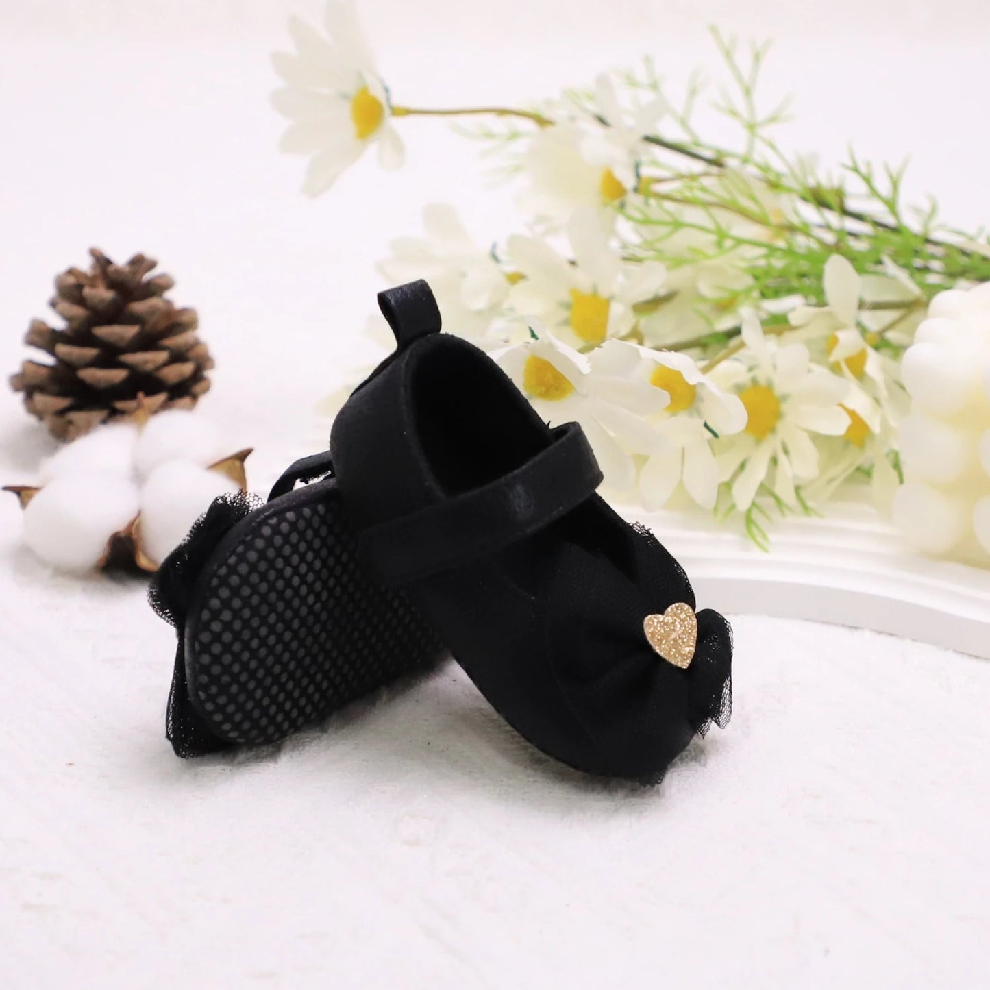 Zapatos de paso para bebé, primer par de zapatos para niños pequeños, zapatos de bebé, zapatos de moda antideslizantes transpirables para niñas, estilo de encaje de princesa