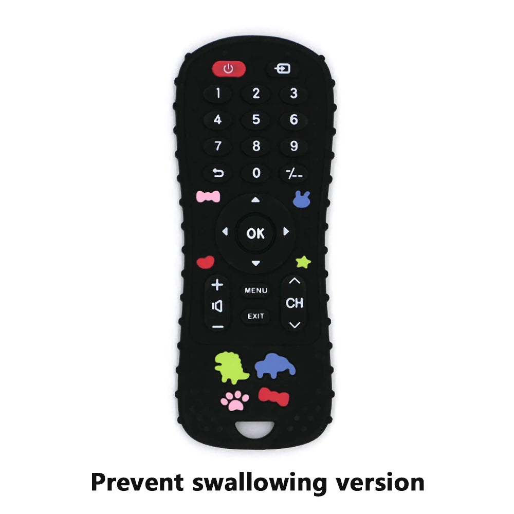 1 juguetes de silicona para bebés, juguete mordedor con forma de Control remoto de TV, sin BPA, juguete para masticar durante la dentición, accesorios sensoriales para bebés