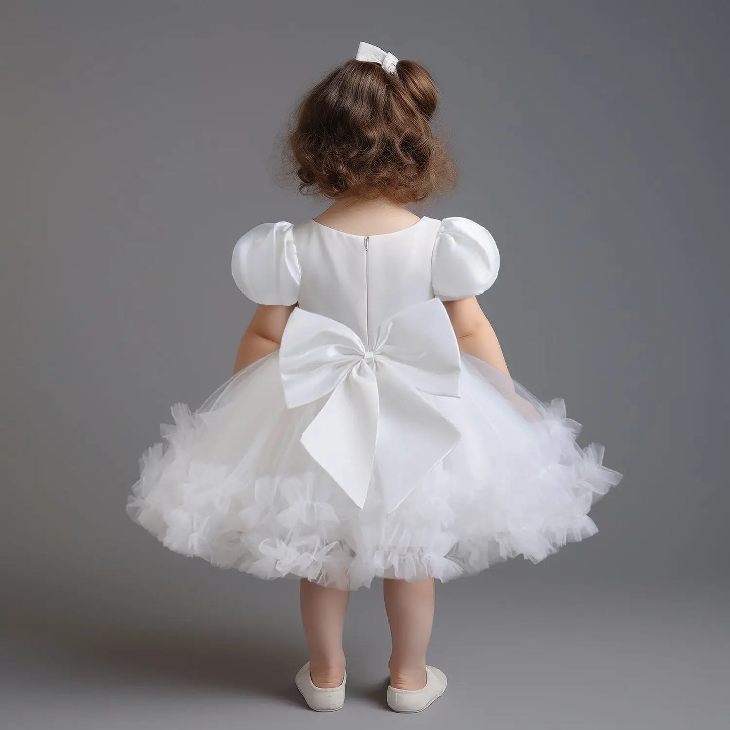 Vestido de niña recién nacida, vestidos de fiesta para niñas de 1 año, vestido de princesa de cumpleaños, vestido de bautizo con mangas peludas de verano, ropa de bebé