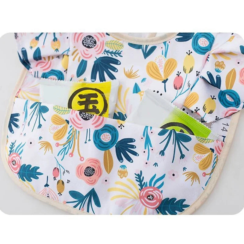 Toalla de Saliva para bebé, Baberos impermeables para niños, delantal para comer, toalla con volantes para niños y niñas, paños para eructar de dibujos animados para recién nacidos