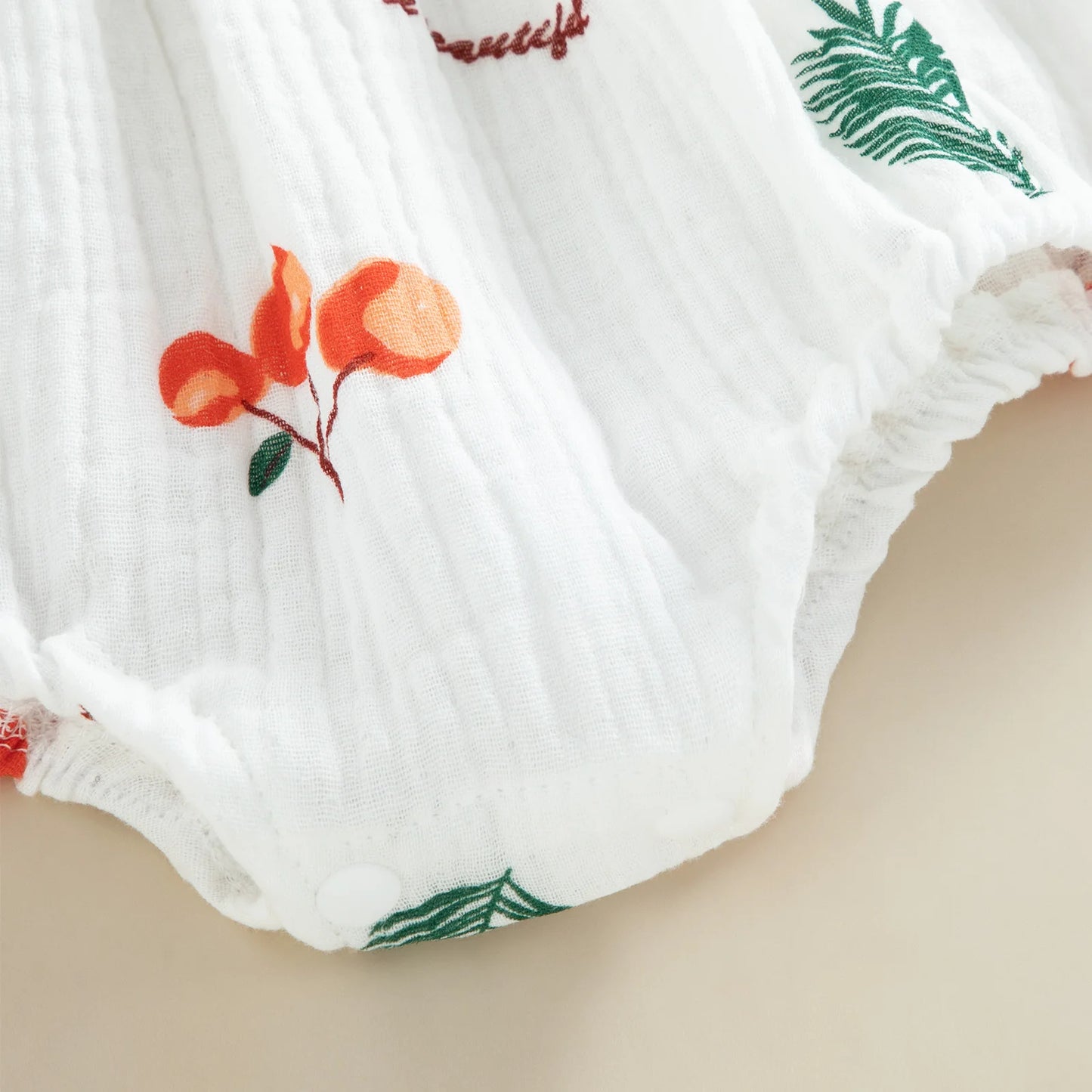 Pudcoco, 2 uds., trajes de verano para bebé recién nacido, pelele sin mangas con estampado de cereza/ zanahoria/árbol y diadema de 0 a 18M