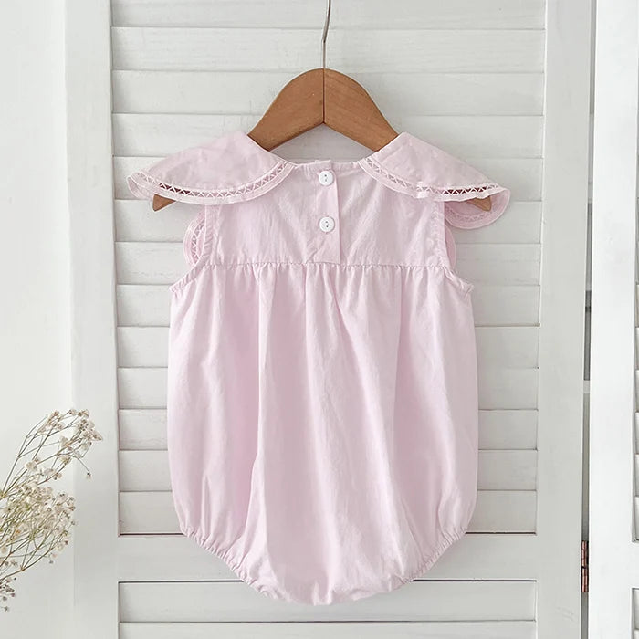 Body de verano para niña pequeña, mono sin mangas de algodón empalmado para niña recién nacida, ropa para niña de 0 a 24 meses, novedad de 2024