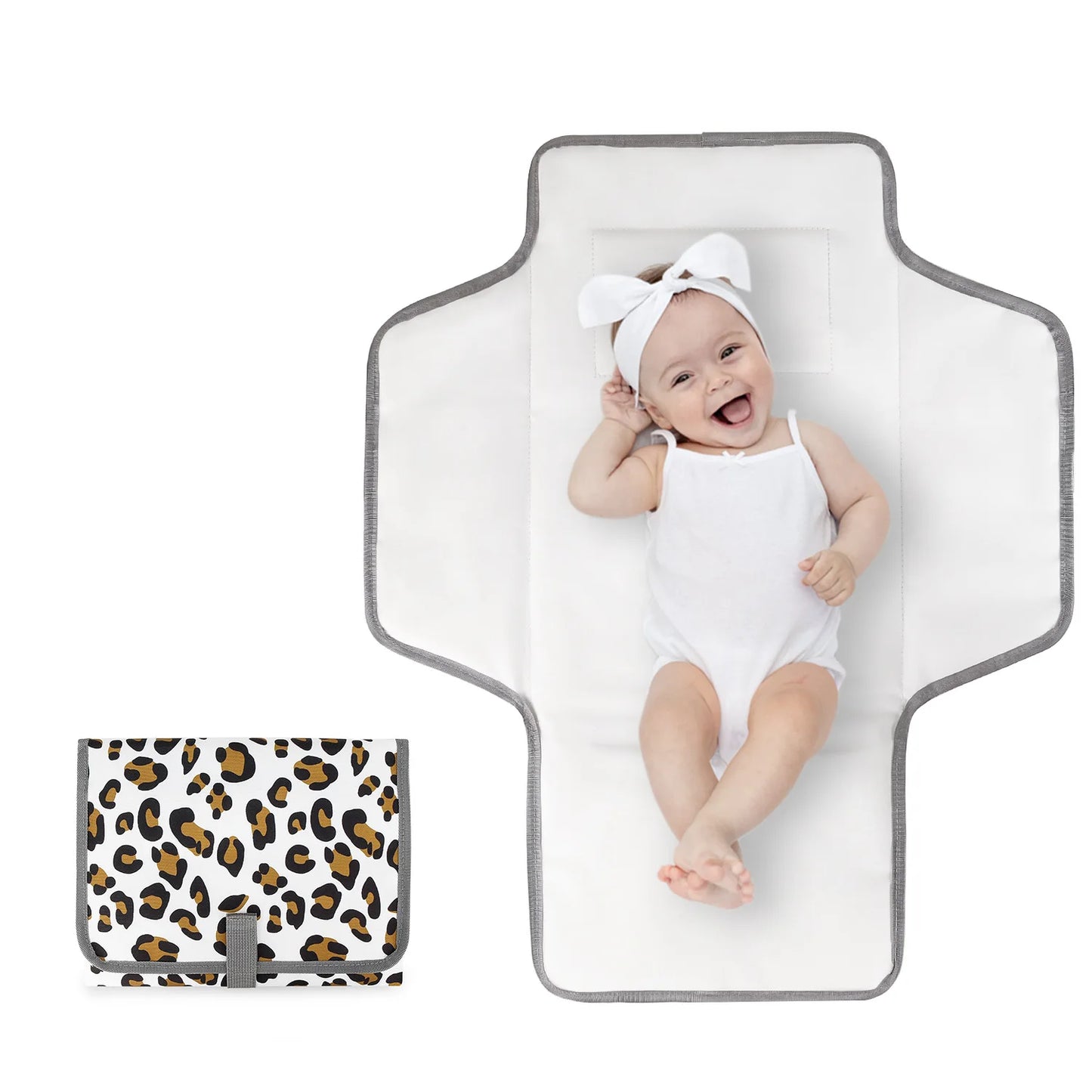 Cambiador de bebé de 1 pieza: cambiador portátil impermeable con almohada incorporada, adecuado para uso diario de cambiador de bebé cuando