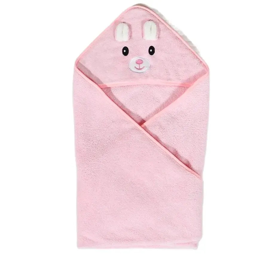 Bata de terciopelo Coral de secado rápido para niños, capa de dibujos animados, bebé Darling con capucha