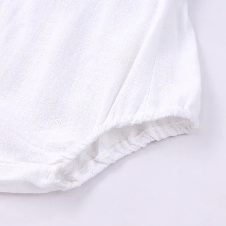 Ropa de moda para bebés recién nacidos, monos para niñas, ropa de algodón de Color sólido con cuello cuadrado, ropa de verano para bebés de 0 a 24 meses