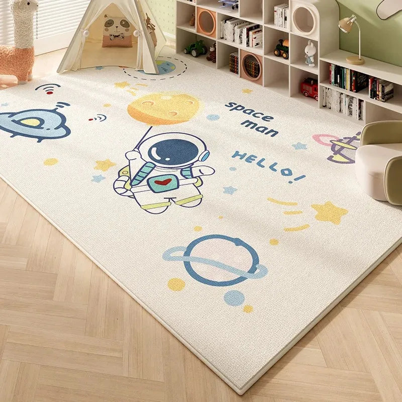 Alfombra de astronautas espaciales para sala de estar, decoración del hogar, sofá, mesa, alfombras de área grande, dormitorio, mesita de noche, alfombrilla para puerta de baño