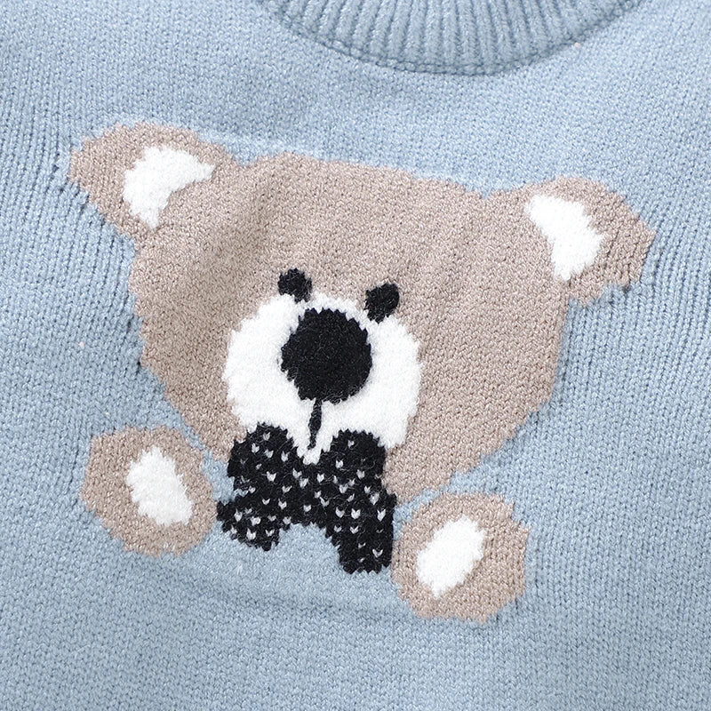 0-18m Baby Rompers Hats Sets Spring Fall Winter Blue Long Sleeve Knitted Newborn Boys Outwear Playsuits Hats Costumes 2pcs Suits