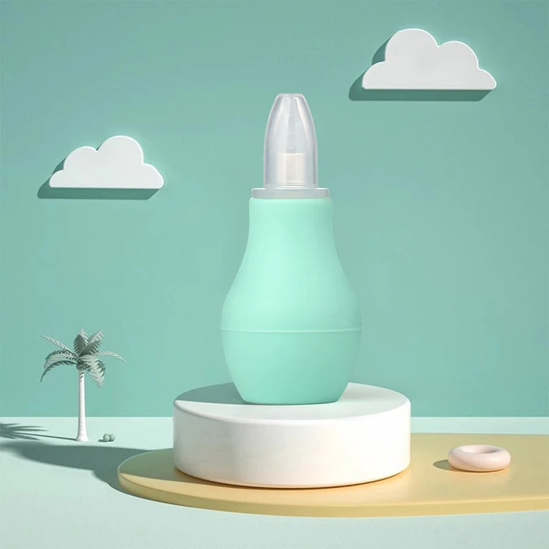 Aspirador Nasal de silicona Simple para bebé, limpiador con ventosa, lavado de nariz, limpiador de mocos de reflujo Anit