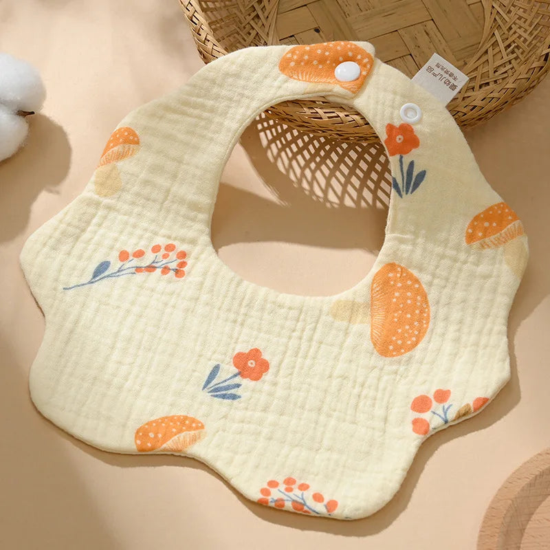 Babero de gasa de algodón para bebé, accesorios para bebés, delantal para bebé recién nacido, babero para alimentar, paños para eructar de muselina de 6 capas, toalla para Saliva para niños recién nacidos