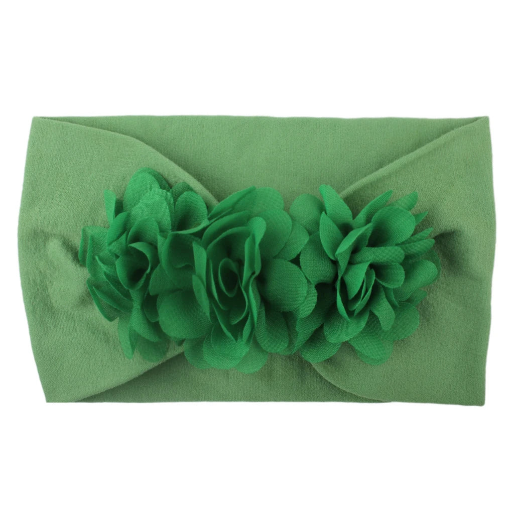 Vendaje para el cabello, diadema con lazo, turbante para niños recién nacidos, accesorios para niñas, flor Floral, elástico liso suave