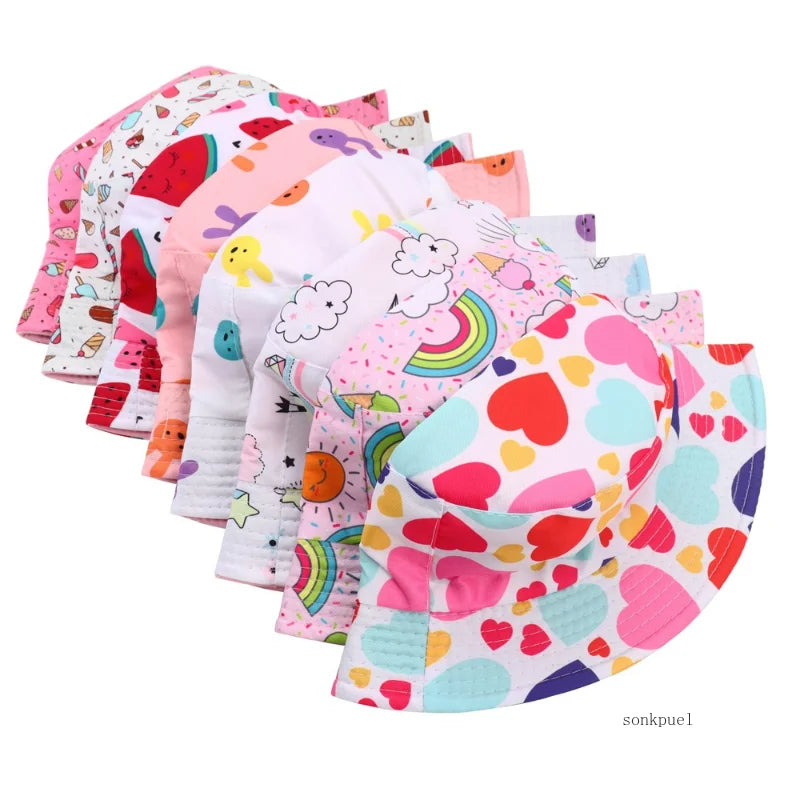 Sombrero de pescador de doble cara para bebé, bonito unicornio con letras bordadas, gorra de pescador para niños y niñas, sombrero para el sol para niño al aire libre para primavera y verano