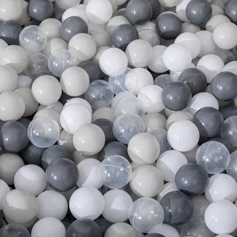 50 Uds. Bolas de plástico de colores para bebé, piscina de agua, pelota de ola oceánica, piscina para niños con aro de baloncesto, casa de juegos, tiendas de campaña al aire libre, accesorios de juguete
