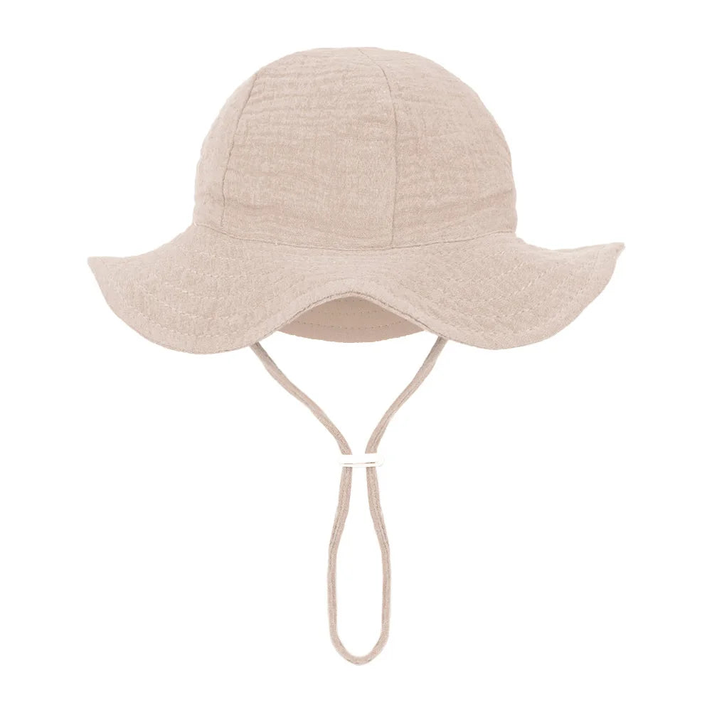 Sombreros de cubo de algodón para bebé, gorros con protección solar para exteriores para niños y niñas, sombrero panamá estampado, sombrero de pesca de playa Unisex para 3-12 meses
