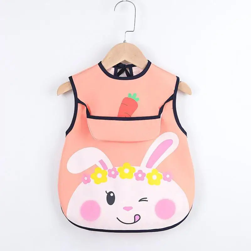 Bufanda de manga larga para bebés y niños pequeños, bata artística impermeable, babero para alimentar, delantal con bolsillo, Baberos Bandana de tela para eructar para niños y niñas