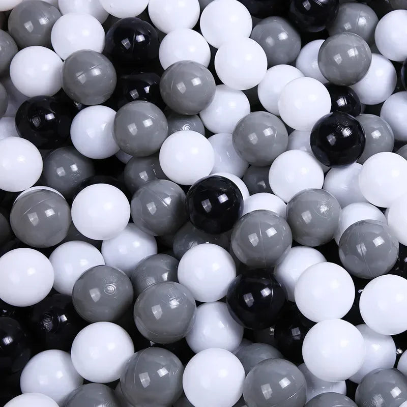 50 Uds. Bolas de plástico de colores para bebé, piscina de agua, pelota de ola oceánica, piscina para niños con aro de baloncesto, casa de juegos, tiendas de campaña al aire libre, accesorios de juguete